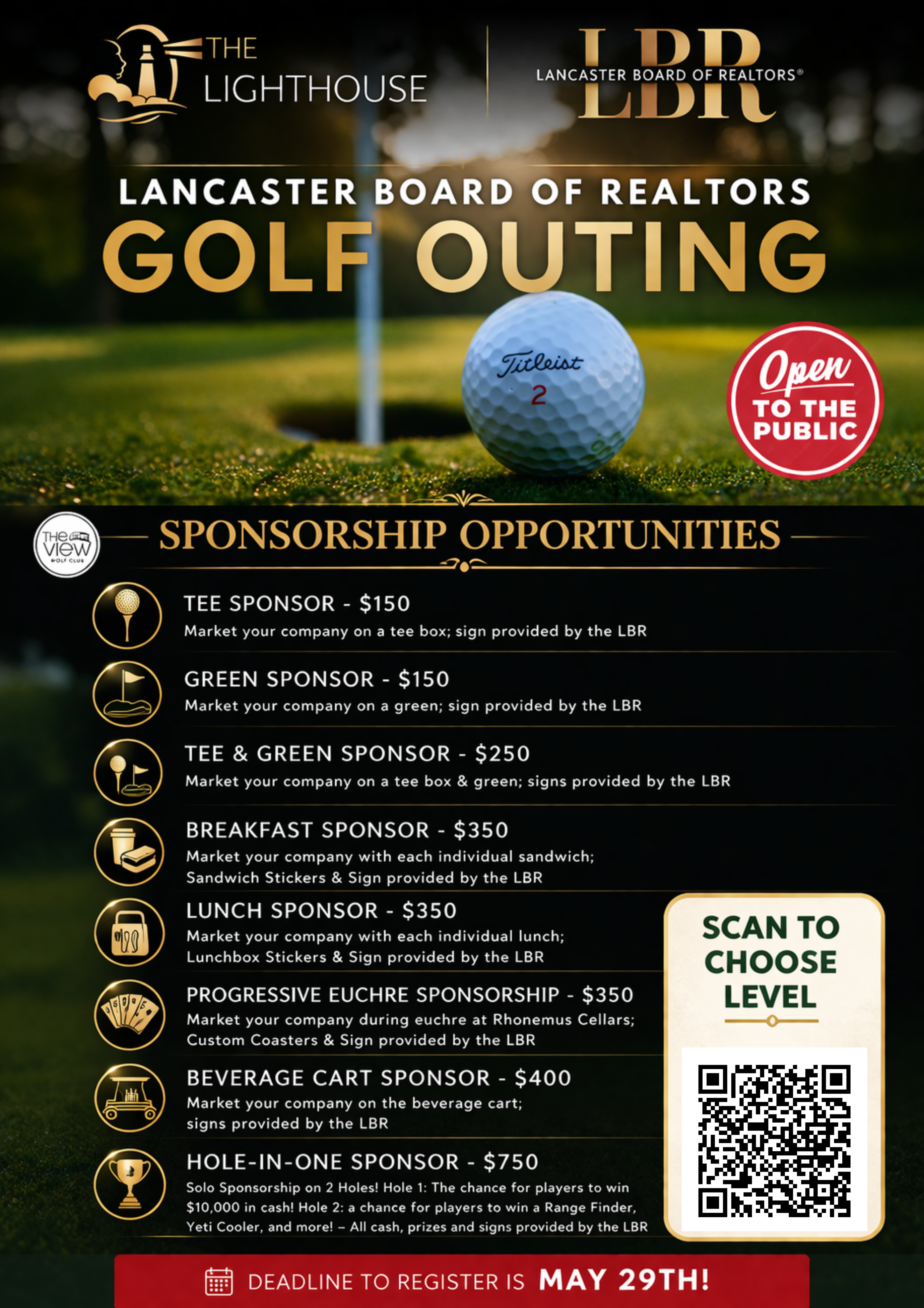 Golf Outing event sponsors ad